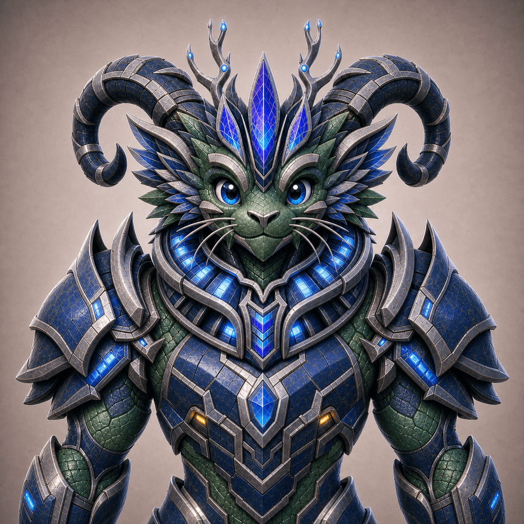 Forest green Neon Owlwyrm 023, Stockmon #023