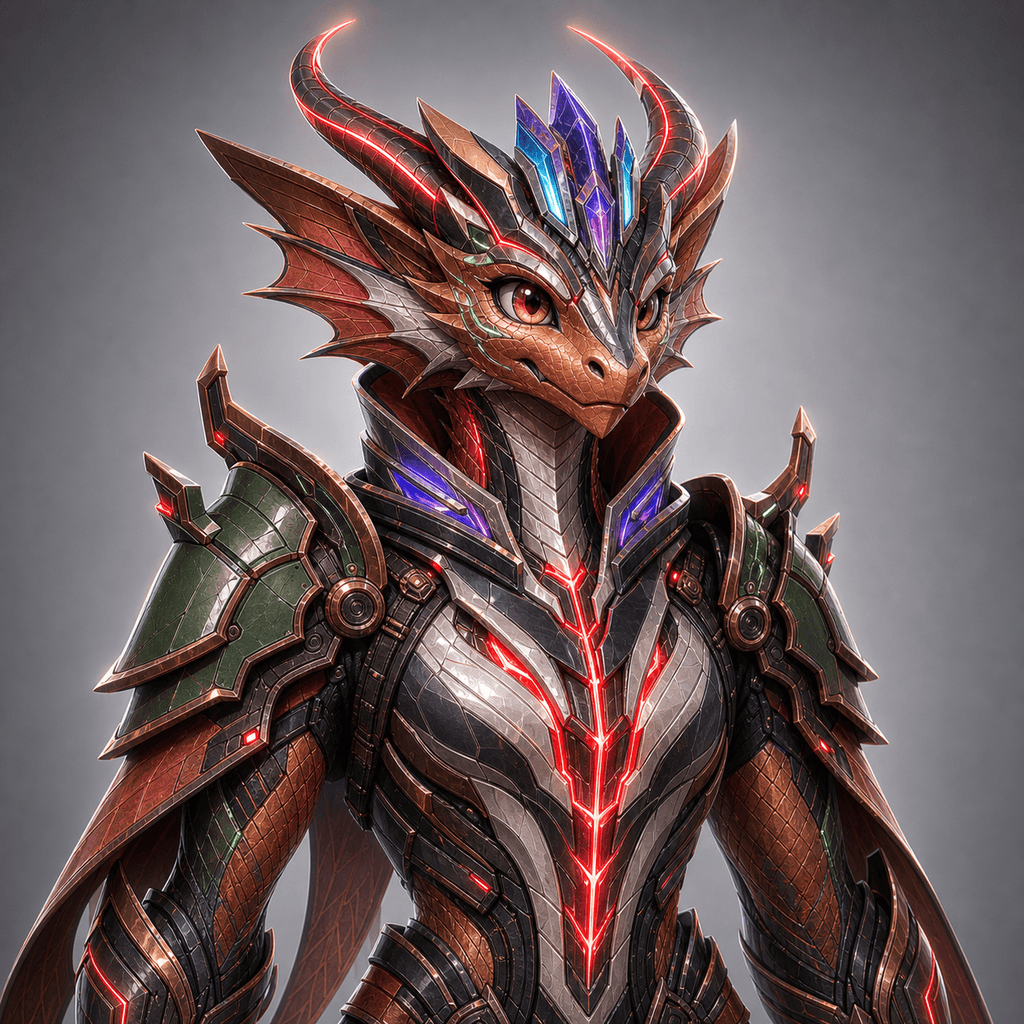 Burnished copper Probability Mothdragon 038, Stockmon #038