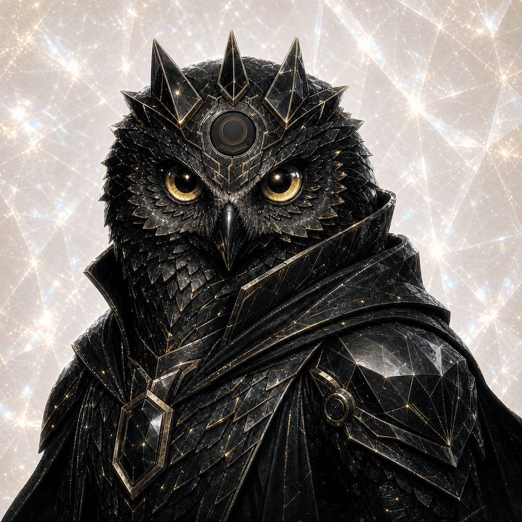 Obsidian Scrying Owl, Stockmon #108