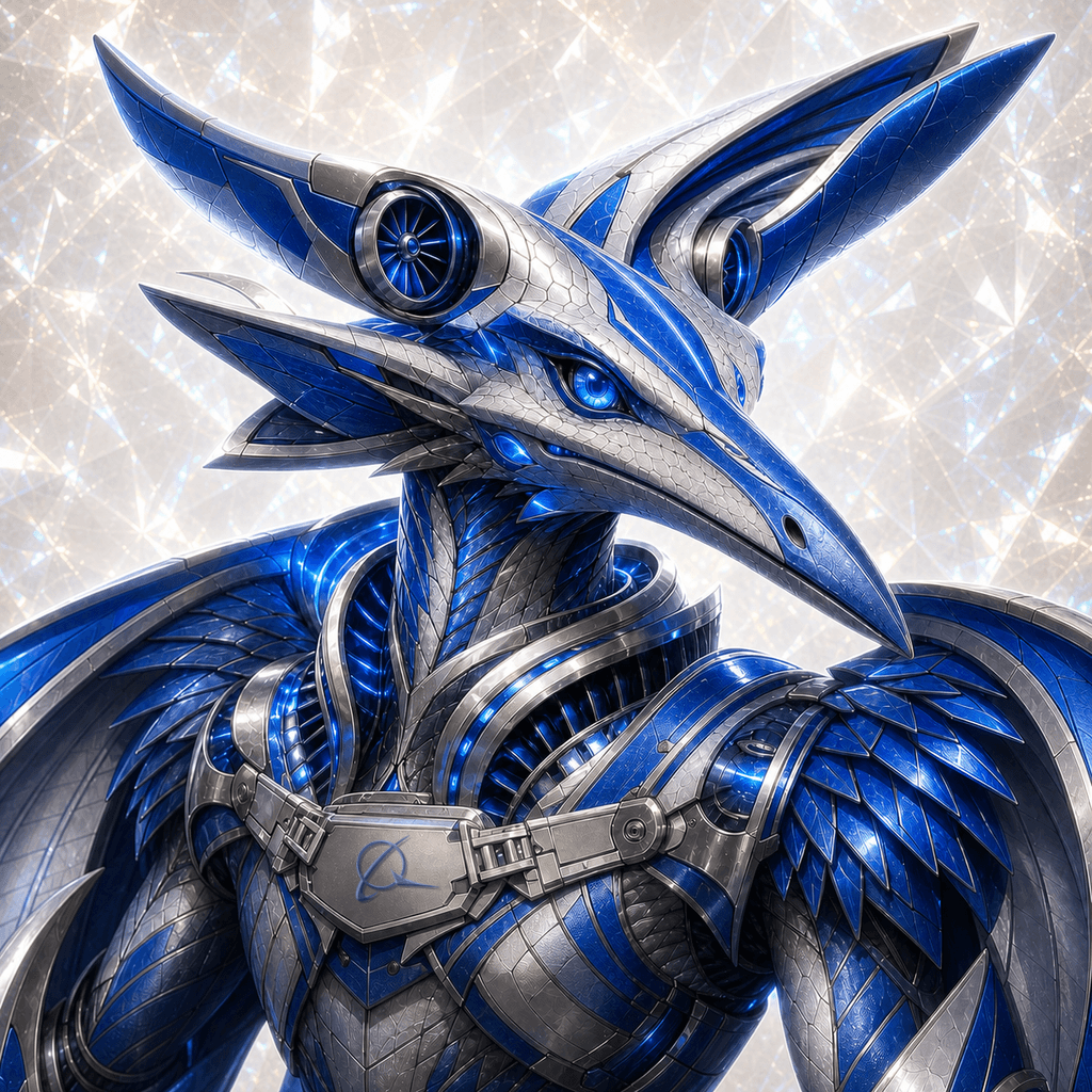 Cobalt Turbine Pterosaur, Stockmon #112
